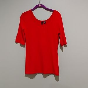 Cynthia Rowley red scoop neck top